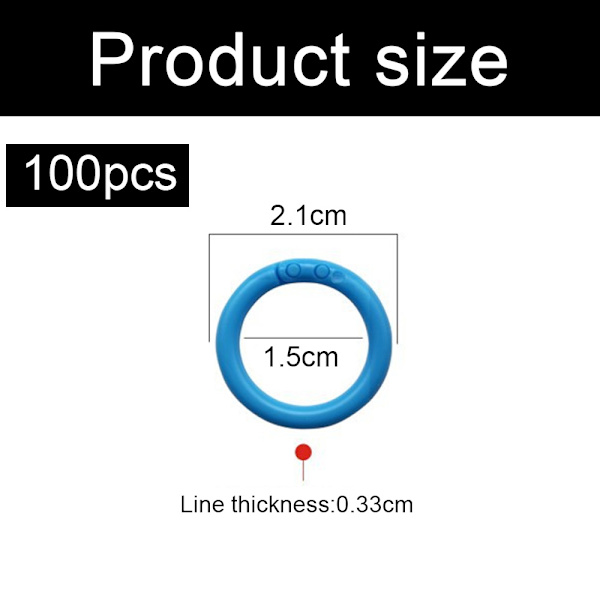 100 løse bladringe - 21 mm ydre diameter