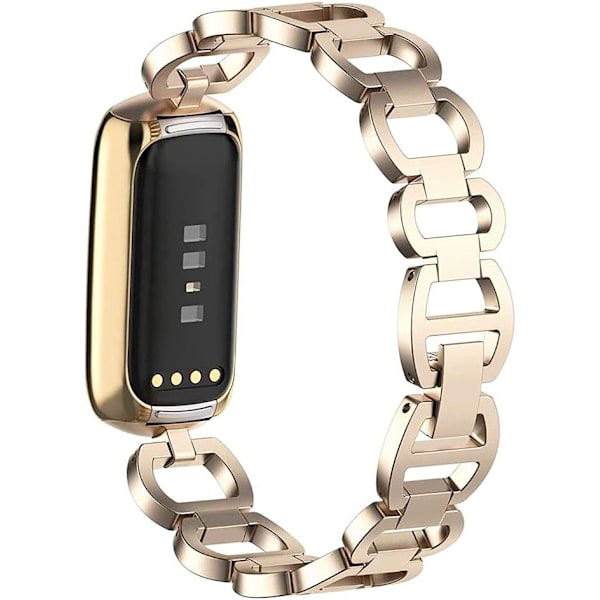 Yhteensopiva Fitbit Luxe -rannekkeiden kanssa, naisten metalliset korvaavat ketjut
