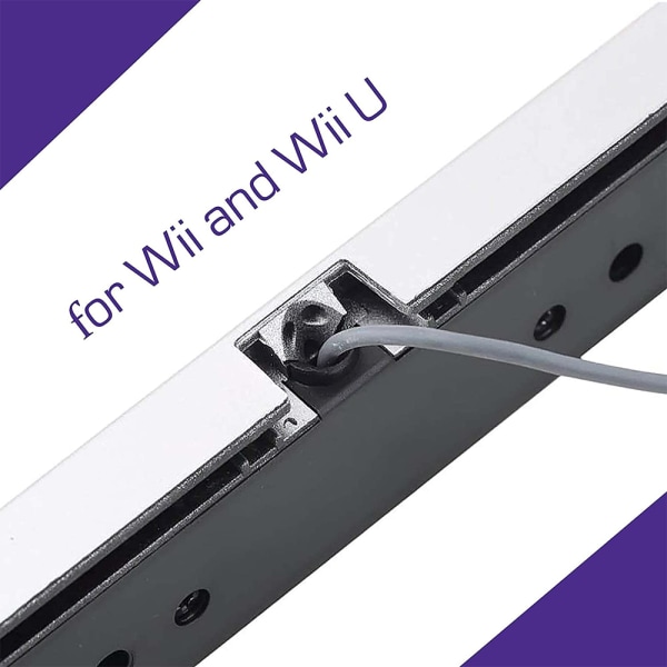 Kablet infrarød strålesensorstang for Wii og Wii U-konsoll