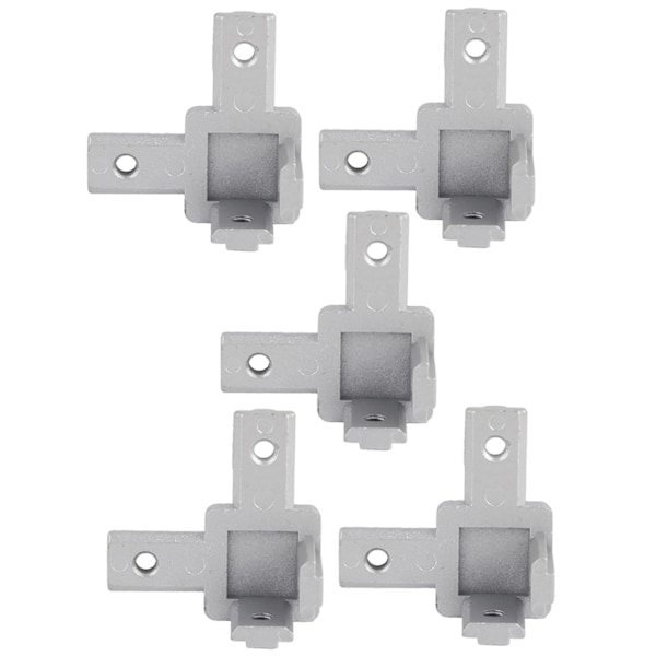 5 st 3-vägs hörnkoppling 90 grader Zinklegering Fästelement för T-formade aluminiumprofiler (Europeisk standard 3030)