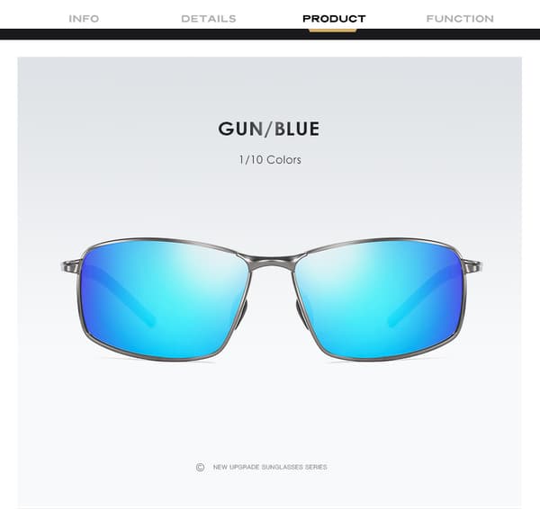 Solbriller for menn og kvinner polariserte premium retro legering Aviator solbriller