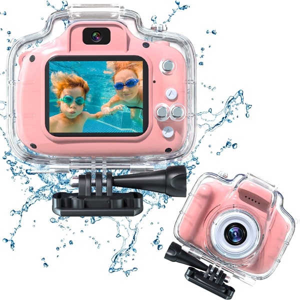 Vattentät HD-digitalkamera för barn - HD rosa
