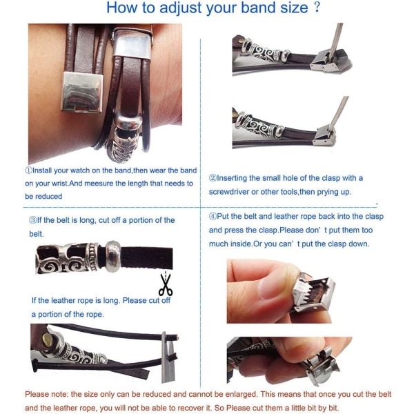 Fancy Bands (Small, Medium, Large, XL) med rustfrit stålspænde