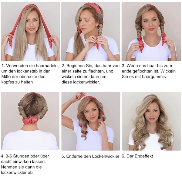 Curls Without Heat, DIY Non-Slip Heatless Curls Band med