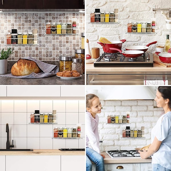 Deco haus Gewürzregale aus Metall - 2er Set - Für Gewürze,