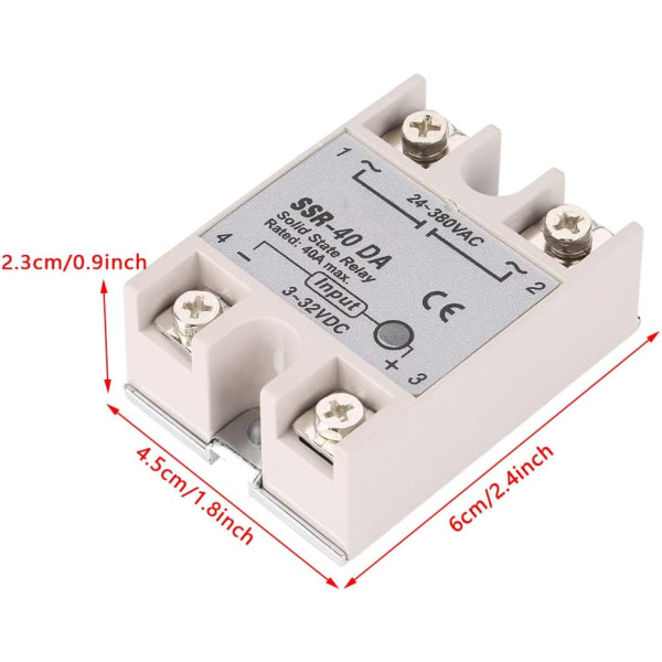 Enkeltfaset DC-AC SSR-40DA 40A spændingsrelæ til halvleder