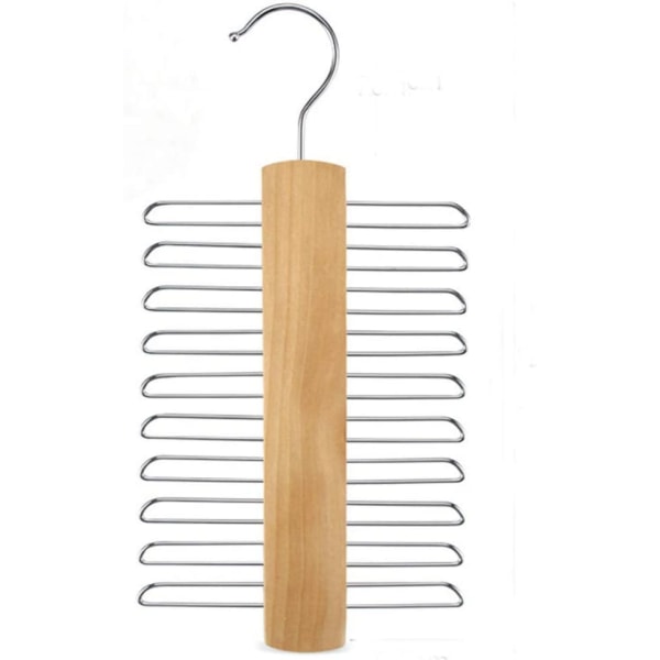 Wood Tie Rack Holder, Tie and Belt Hanger, Closet Organizer and