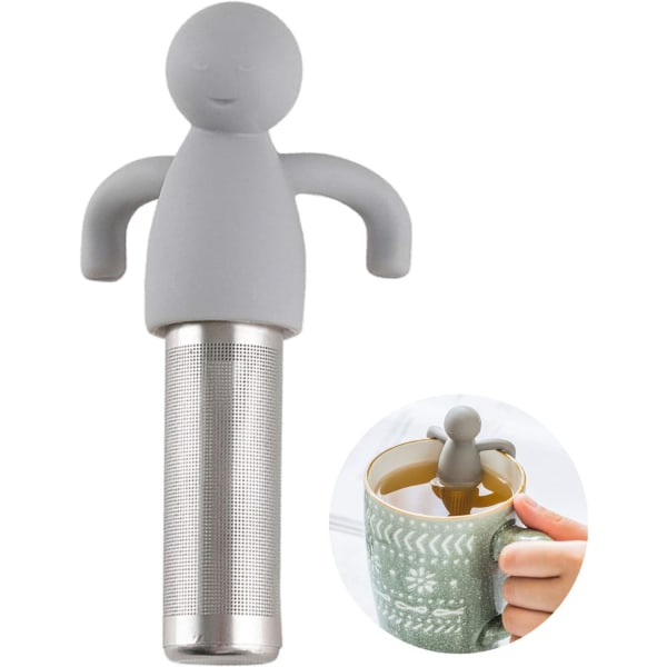 Te Infuser för Lösblad Te Söt Te Sil Ball Rostfri A-Gray