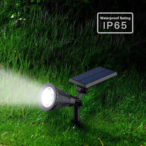 Solcelle-spotlights til udendørs brug, 180° justerbar automatisk tænd/sluk flagstang L