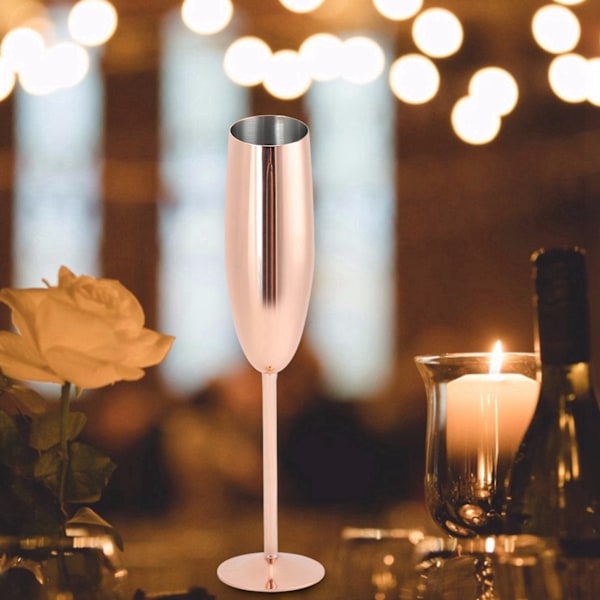 304 Rustfrit Stål Rødvinglas Cocktail Champagne Glas Pokal Bar Tilbehør Rosaguld