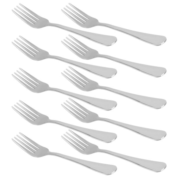 Dinner Forks Set of 10 Stainless Steel Forks 7.5 Inches Length