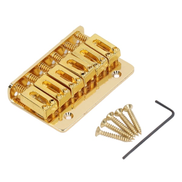 6-strengers Gitarre Fast Saddle Bridge Hardtail Top Loader Jern Elektrisk Gitarre Saddle Bridge Utskifting Gull