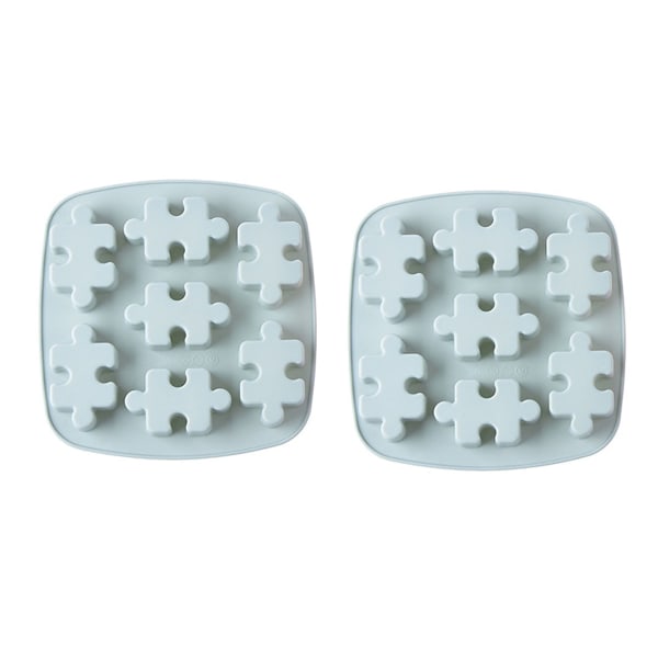 2 pieces of biscuit chocolate mold, jigsaw puzzle baking mold,