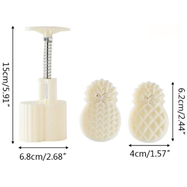 Plastik månekakeform, kakeform med ananaslotus