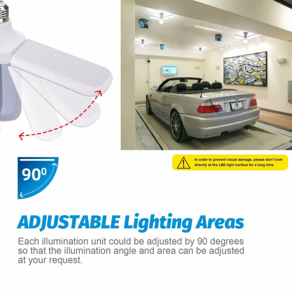 50W LED-garagelampor, deformerbara taklampor för garage