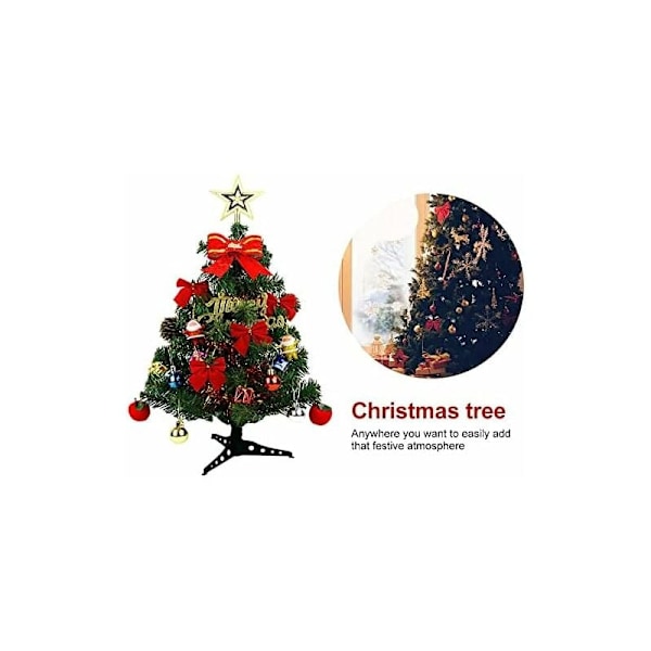 Mini Julgran för Julheminredning, Lättanvänd Konstgjord Julgran med Kompakt Design och Perfekt Visuell Effekt