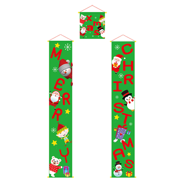 Hanging Banners Couplet Christmas Door Banner for Holiday