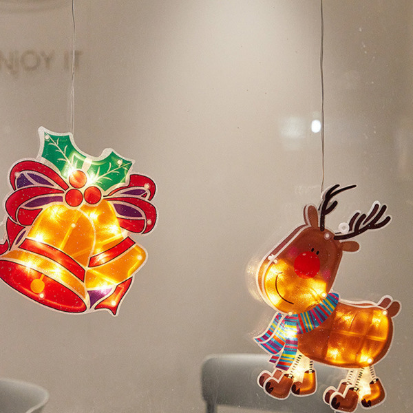 Julgransdekoration Ljus, Sugkopp Fönsterhängande Snöre