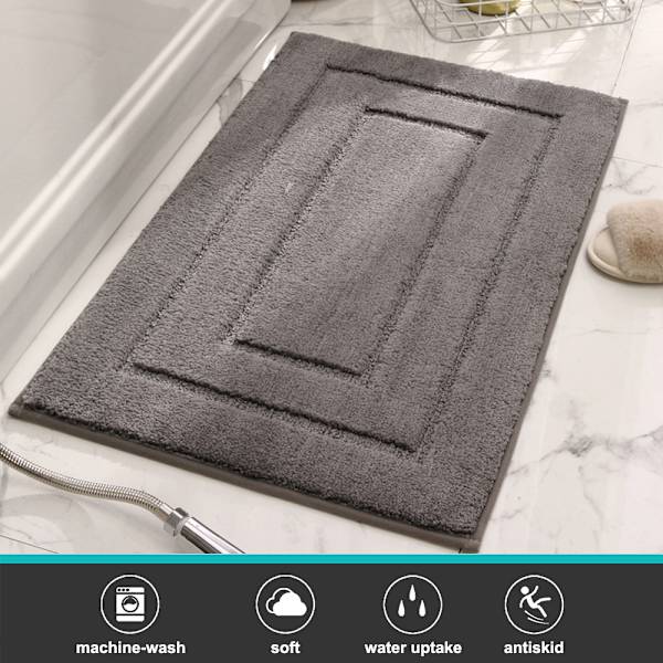 Paksut harmaat kylpyhuoneen imukykyiset lattiamatot, wc-matot, wc-liukumattomat matot, kodin matot 50*80cm
