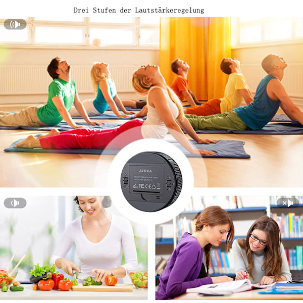 Keittiöajastin Suuri LED Magneettinen digitaalinen lähtölaskenta Countup Timer Visuaalinen ajastin Helppo lapsille Seniorit Opettajille ja luokkahuoneen kotitehtäviin
