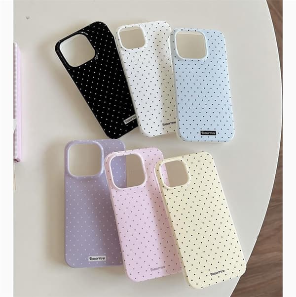 Case for iPhone 13 iPhone 14 with Cute Dotted Pattern, Aesthetic Design, Simple Stylish Soft TPU Protective Case for iPhone 13/14 - White white( ) white( ) iPhone XR