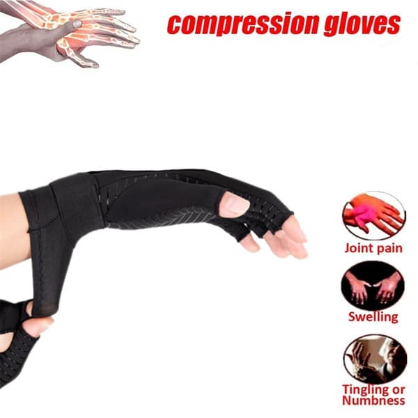 Kompressionshandsker Sort S/M Sort Black S/M
