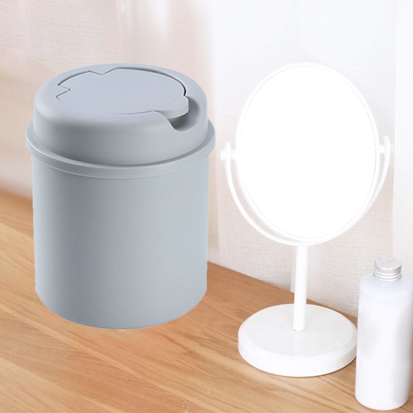 Plast skrivbords papperskorg med skruvlock för minikontor