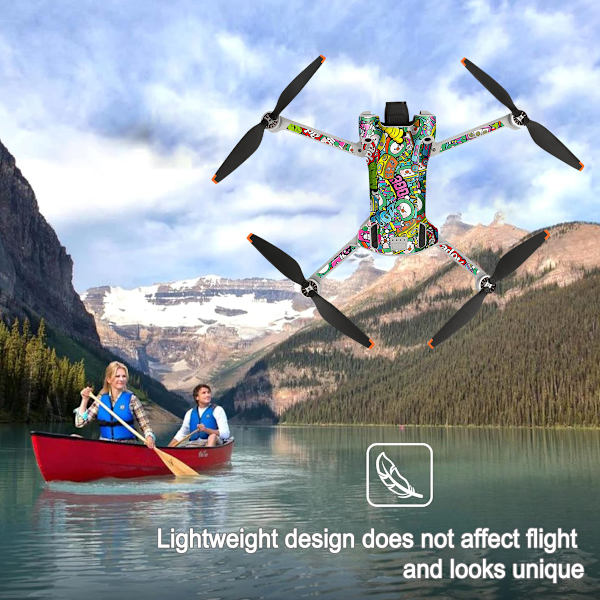 Mini 3 Pro Drone Vandtætte Dekaler Nemme at Påklæbe PVC Dekorative Stickersæt Kompatibel med DJI Mini 3 Pro RC