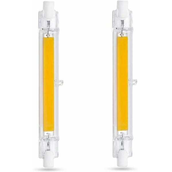 Ej Dimbar LED-lampa, Enkel Installation 20W R7S 118mm Sockel Kallvit 6000k Högt CRI Transparent Glas Vägglampa Golvlampa Taklampa, 2-pack