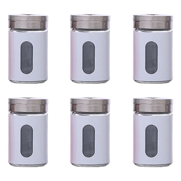 Glass Salt og Peber Shakere | 6-Styks Pakke | Bedst til Hjemmet