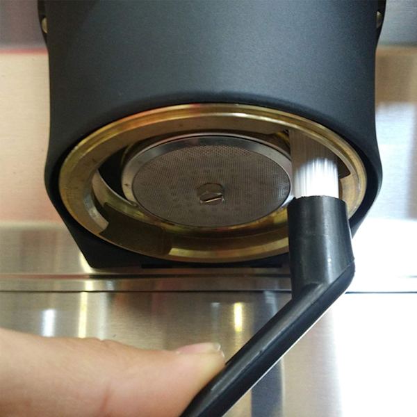 2 stk kaffemaskin rengjøringsbørste plasthåndtak med nylon