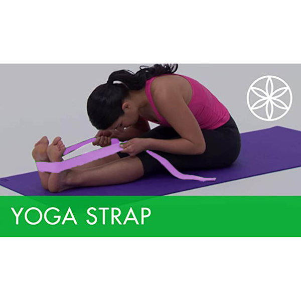 Yogastropp  Atletisk strekkbånd med justerbar metall D-ring