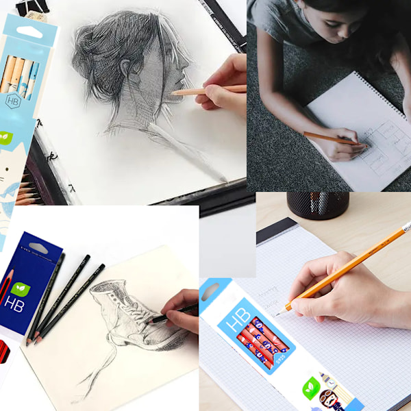 Grafitblyant, velegnet til skole, studerende, kunst,