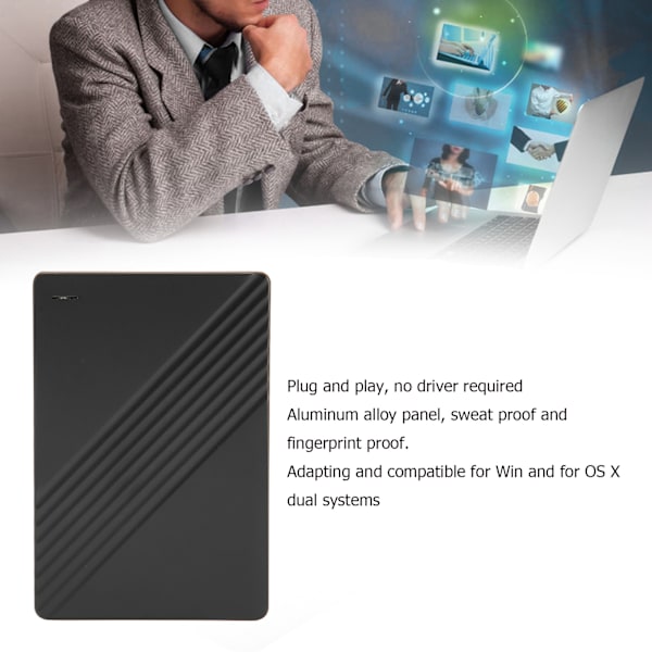 2,5 tums extern hårddisk 5 Gbps Höghastighetsöverföring USB 3.0-gränssnitt Portabel extern hårddisk för kontor 80 GB