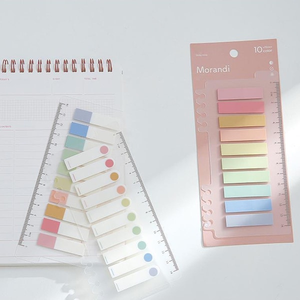 4-pack 800 st självhäftande indexflikar, transparenta