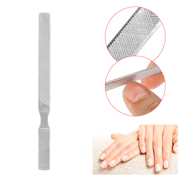 Nageltång i rostfritt stål med metallfil för tånaglar, nagelband och nagelbandssax