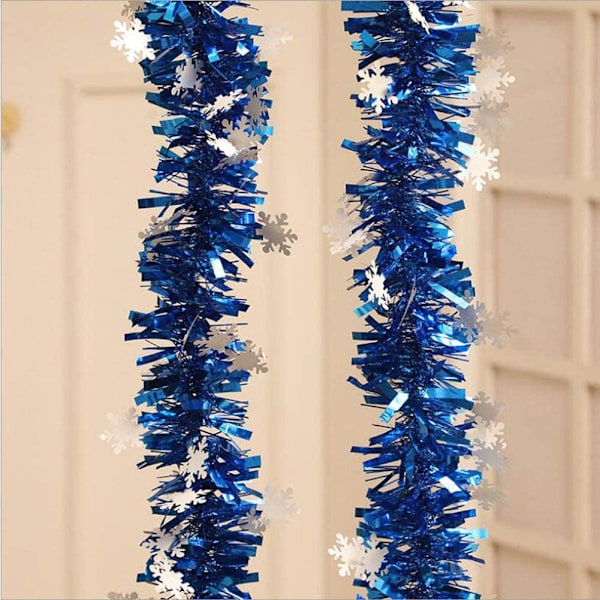 6 kappaletta joulukoristeita, riippuvat tinsel-nauhat, tinsel-nauhat