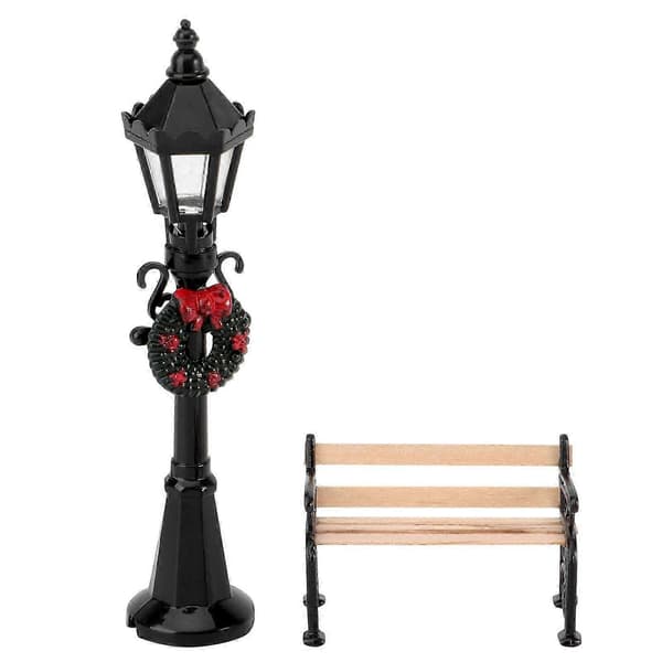 2 stk. simuleringsnattlampe-dekor miniatyrstolpynt minihusutstyr