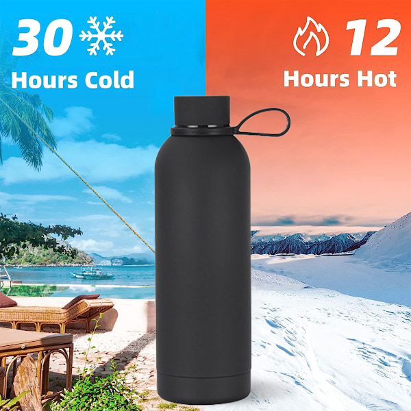 1 st bilbärbar termosmugg 500 ml rostfritt stål liten mun flaska utomhussporter