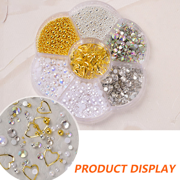 3 æsker blandede neglekunst bue perler flad bag rhinestones harpiks Aolly negle dekorationer manicure designs DIY smykker tilbehør