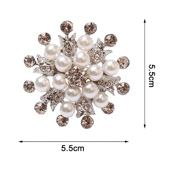 6 stk Servietringe Sæt af Blomsterperle Rhinestone Servietring