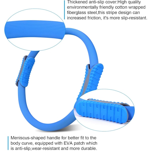 Pilates-rengas tyynyllä, halkaisija 38 cm, sopii pilates-, jooga-, kehonrakennusharjoitteluun, voimisteluun