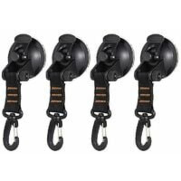 4 st sugkoppsförankringskrokar för utomhuscampingpresenningar som bilsido markiser presenningar för pooltält Universal Tie Down Hooks Orange