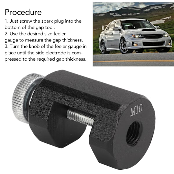 Tændrørsgabværktøj Metal Bilmotor Tændrør Caliper Gapper Gapping Universal Pasform 10mm