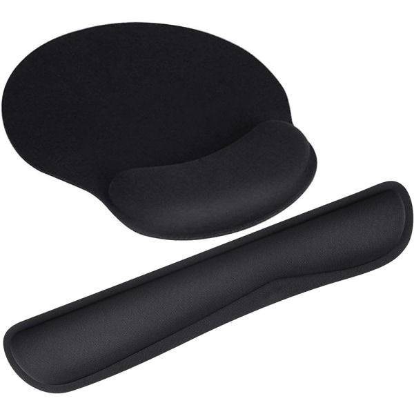 Näppäimistön rannetuki ja hiirimatto rannetuella, memory foam tietokoneelle/kannettavalle/Mac-tietokoneelle, kestävä, mukava ja kevyt helppoon kirjoittamiseen ja