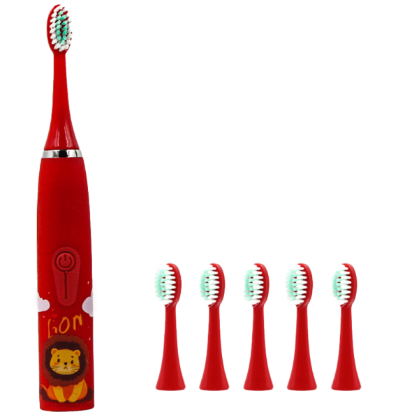 Kids Electric Toothbrush with 6 Brush Heads, IPX7 Water