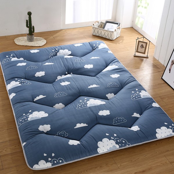 Lyxig Vikbar Futonmadrass för Golv, Blandning av Memory Foam för Överlägsen Komfort, Elegant Japansk Futon med Halkfria Remmar, Enkelstorlek för Sovsal