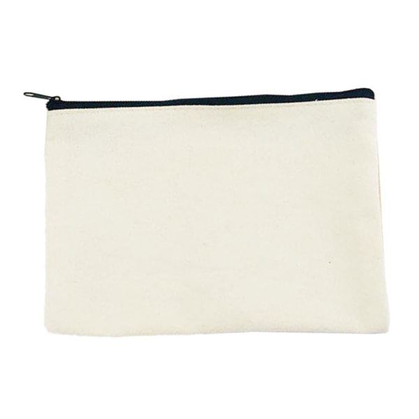 Large Blank Canvas Pen Pencil Case Stationery Pouch Coin Bag