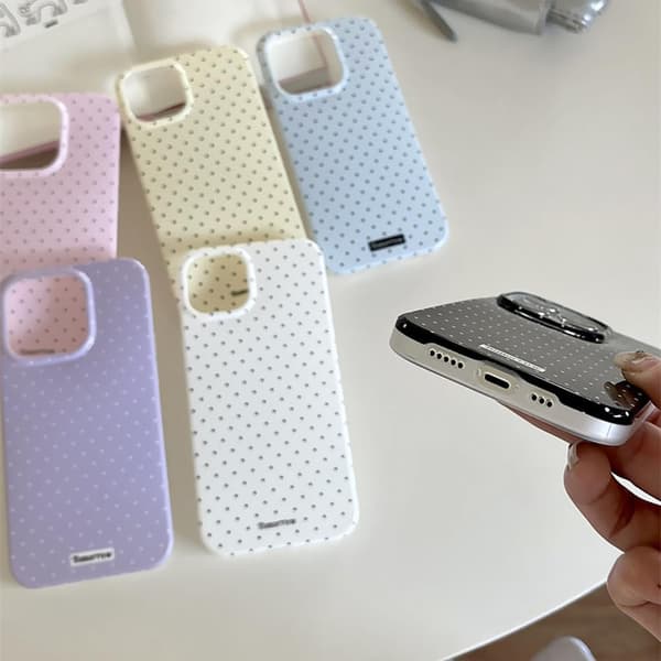 Case for iPhone 13 iPhone 14 with Cute Dotted Pattern, Aesthetic Design, Simple Stylish Soft TPU Protective Case for iPhone 13/14 - White white( ) white( ) iPhone XR