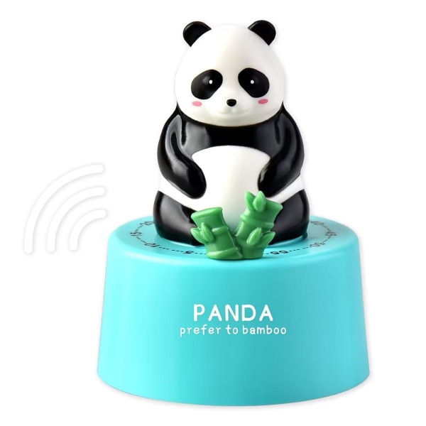 Söt mekanisk kökstimer, 60-minuters uppvridbar urtavla roterande nedräkningsäggtimer, inga batterier högt ringande (panda)